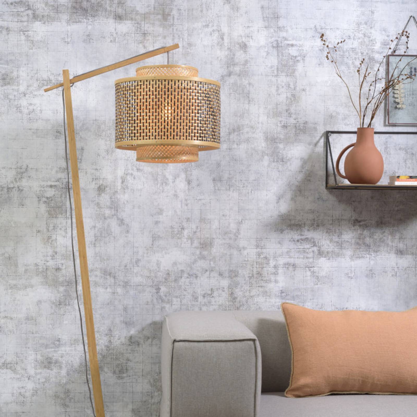 GOOD & MOJO Bhutan Stehlampe natur 176cm Ø40cm