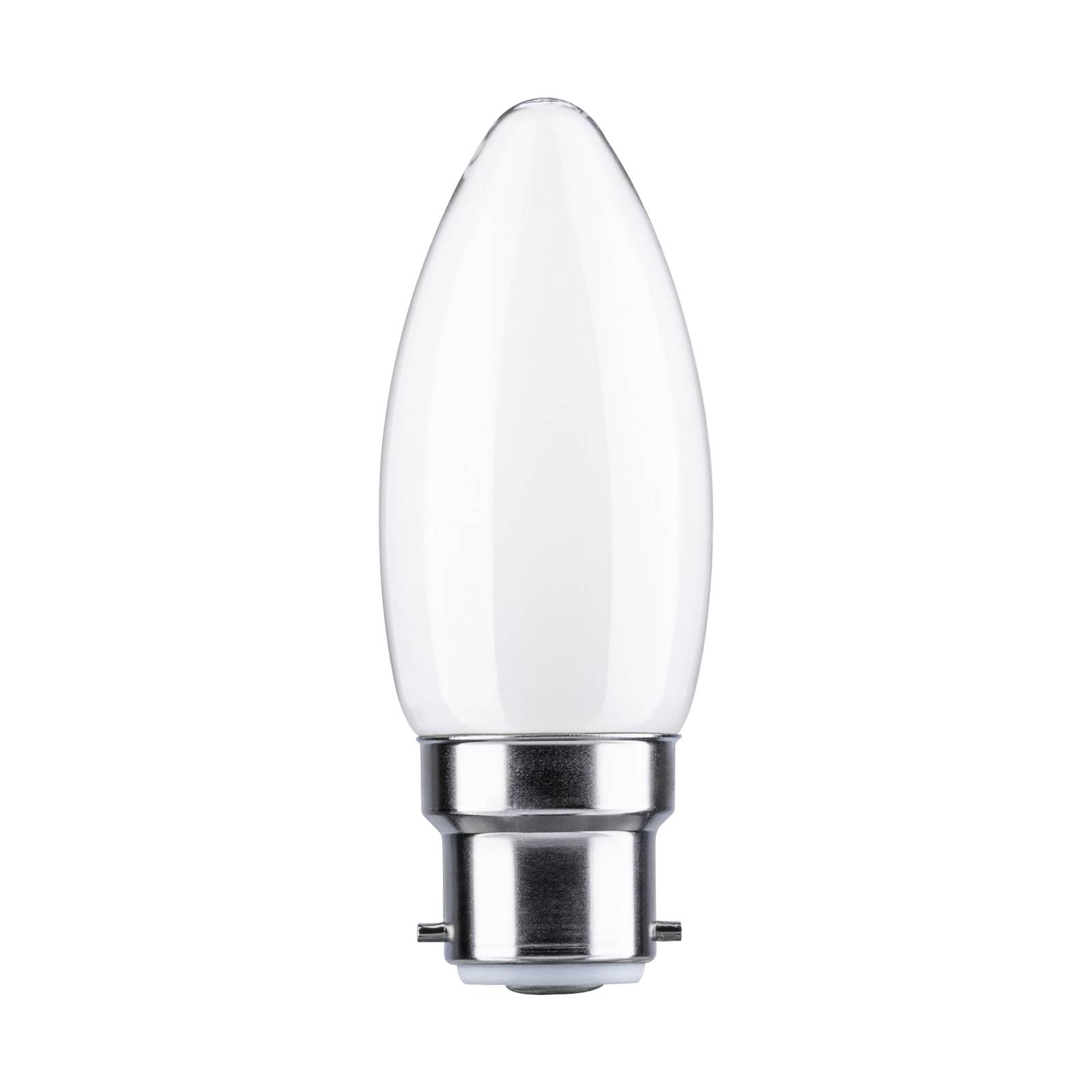 Paulmann LED-Kerze B22d 4,7W 2.700K opal dimmbar