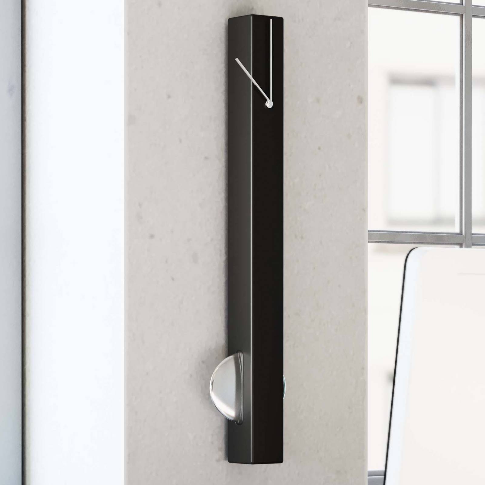 KARE Wanduhr Pendulum, Aluminium, schwarz