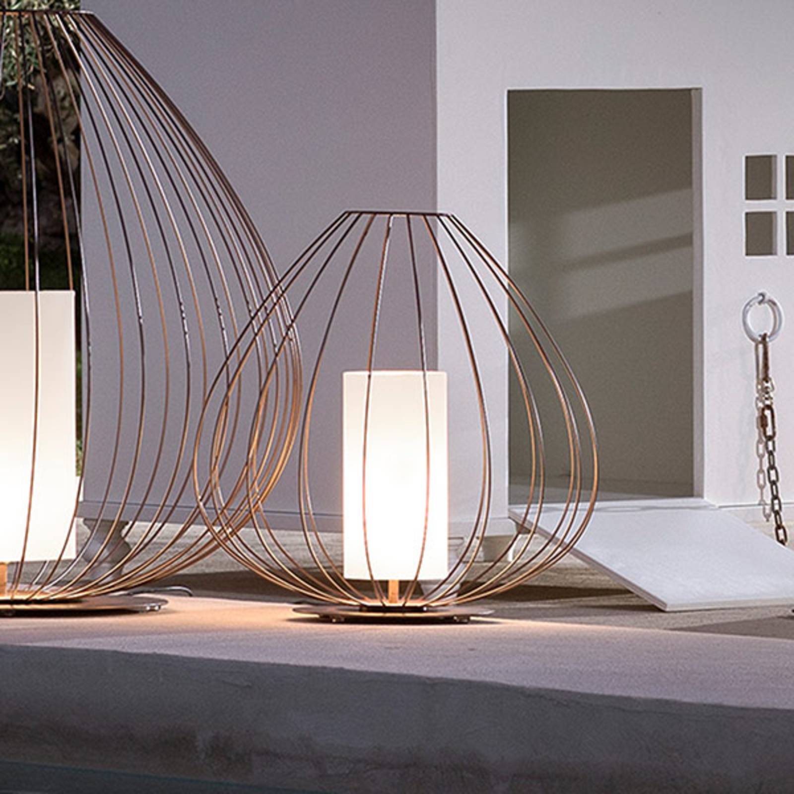Karman Cell - Käfig-Tischleuchte, 62 cm, bronze