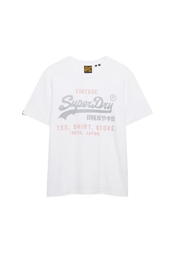 Superdry Men's VL Heritage Relaxed Tee T-Shirt, Optic, XL