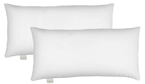 Bodyprotect Ecoline Kopfkissen 2 Stück 40 x 80 cm, 2er Set Kissen, Doppelpack Bettwaren Set aus 100% Mikrofaser, waschbar, weiß