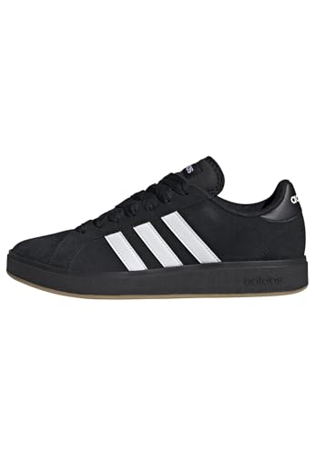 Adidas Herren Grand Court Base 00s Shoes, core Black/FTWR White/Gum 3, 45 1/3 EU