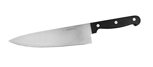 Nirosta FACKELMANN Mega-Kochmesser für Fleisch, Gemüse, Klinge aus CCR Stahl, ergonomischer Griff, Schwarz, 1 Stück, 20/32x1,8cm