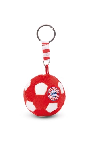 Schlüsselanhänger FC Bayern MÜNCHEN Fußball 6cm rot - Nachhaltiger Begleiter Kuschelanhänger mit Schlüsselring für Schlüsselband, Schlüsselbund & Schlüsselhalter