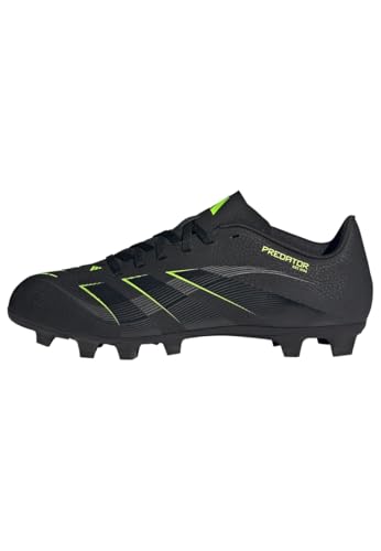 adidas Unisex Predator Club Firm Ground/Multi Ground Football Boots, Core Black/Carbon/Lucid Lemon, 43 1/3 EU