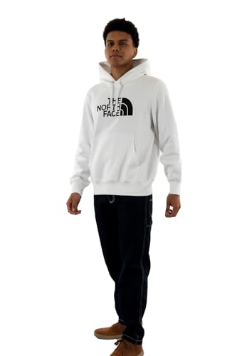 The North Face NF0A89EMLA9 M Drew Peak Pullover Hoodie Sweatshirt Herren TNF White/TNF Black Größe XL