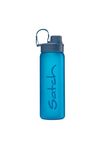 Satch Sport Trinkflasche BPA frei 650 ml, Auslaufsicher und Kohlensäure geeignet, für Sport- und Erfrischungsgetränke Blau - Blau