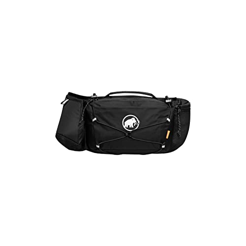 Mammut Lithium Waistpack | Bauchtasche für Damen und Herren, Outdoor Gürteltasche für Sport und Wandern, Große Hüfttasche mit Flaschenhalter, Viele Fächer | Black (Schwarz), 3l