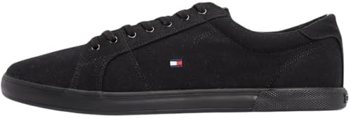 Tommy Hilfiger Herren Vulcanized Sneaker Schuhe, Schwarz (Black/Black), 45 EU