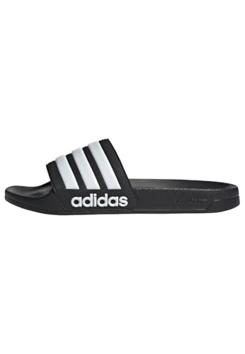 adidas Unisex Adilette Shower Slides, Core Black / Cloud White, 47 EU