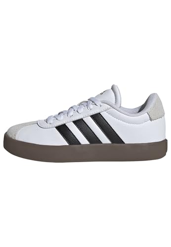 adidas Unisex Kinder VL Court 3.0 Shoes, Cloud White/Core Black/Grey One, 38 EU