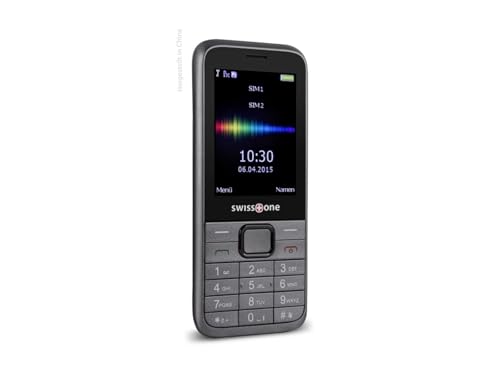 swisstone SC 560 - Dual SIM Unlocked 32GB Mobiltelefon mit extra großem beleuchtetem Farbdisplay, Schwarz