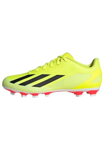 adidas Unisex X Crazyfast Club Flexible Ground Boots Fußballschuhe, Solar Yellow/Core Black/Cloud White, 46 EU