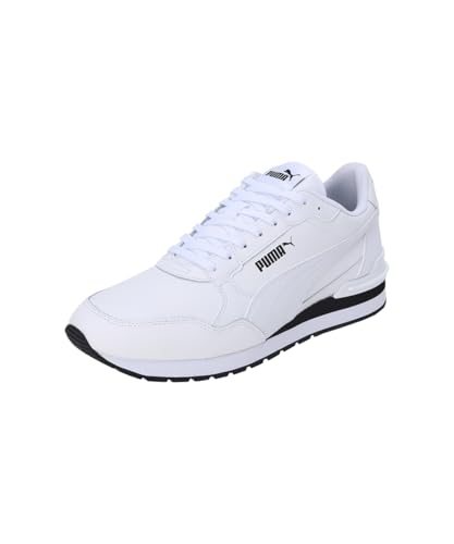 Puma ST Runner V4 L Unisex-Sneaker für Erwachsene, Puma White-Puma Black-Puma White, 10 UK