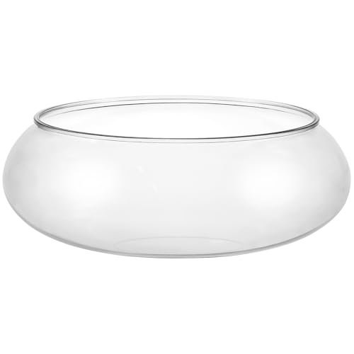 Angoily Transparentes Kunststoff Aquarium Becken Kleines Desktop Betta Tank für Pflanzen Goldfische und Aquatische Dekoration Bruchsicheres Stilvolles Aquarium für Büro und Zuhause