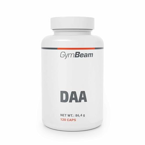 GymBeam D-Asparaginsäure (Kapseln) - DAA, Testosteron-Booster, natürliche Unterstützung für Muskelmasse, Leistung und Fruchtbarkeit, praktische Form, ideal für Kraftsportler, 120 kaps