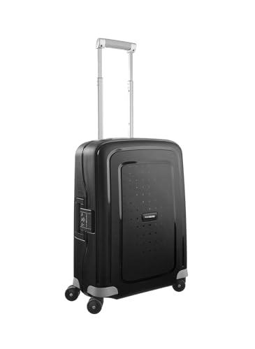 Samsonite S'Cure - Handgepäck Koffer 55 x 40 x 20 cm - Hartschalen Kabinentrolley passend für die meisten Airlines inkl. Ryanair und EasyJet - 4 Rollen, TSA-Schloss, Leicht - 34 L - Schwarz