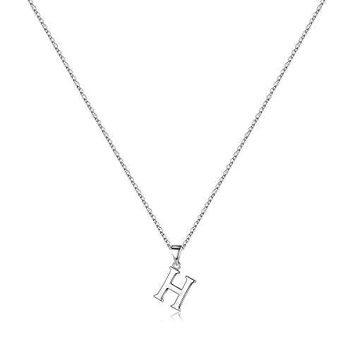 TINGN Halskette Damen Silber 925, Zierliche Kette mit Buchstaben Hypoallergene Initialen Halskette Mädchen Buchstaben B Kette Anhänger Silber Buchstabenkette für Damen Mädchen Geschenke für Frauen