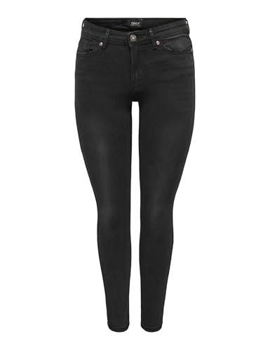 ONLY Damen Onlwauw Mid Sk Bj1097 Noos Jeans, Washed Black, S / 32L EU