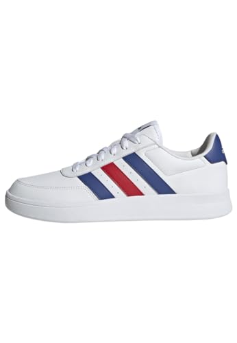 adidas Herren Breaknet 2.0 Shoes, White/Lucid Blue/Better Scarlet, 45 1/3 EU