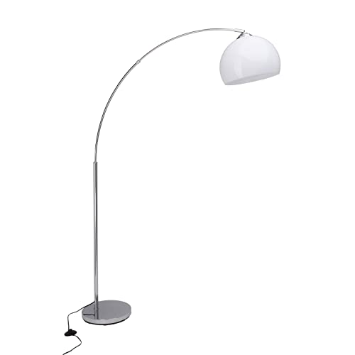 Brilliant Lampe Vessa Bogenstandleuchte 1, 7m chrom/weiß