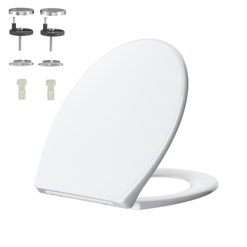 Rainsworth Nano Glaze Toilettendeckel Form O,Urea Formaldehyd Wc Sitz Mit Absenkautomatik,Ergonomisch Gestalteter Antibakterieller Klodeckel,Universal Klobrille