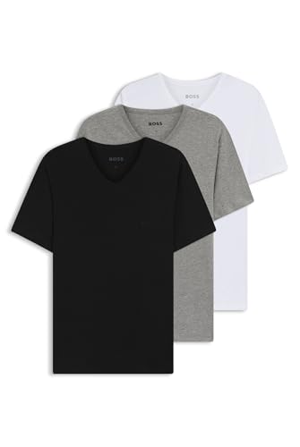 HUGO BOSS Herren T-Shirt Vn 3p Co T-Shirt, Assorted-pre-Pack,L