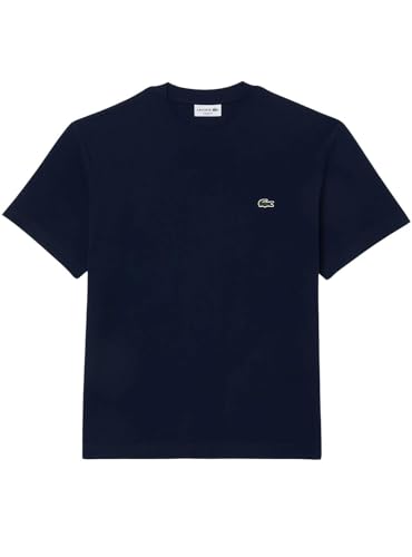 Lacoste Herren T-Shirt Rundhals TH7318, Männer Basic Tshirt,Tee,Regular Fit,Blau,4 (M)