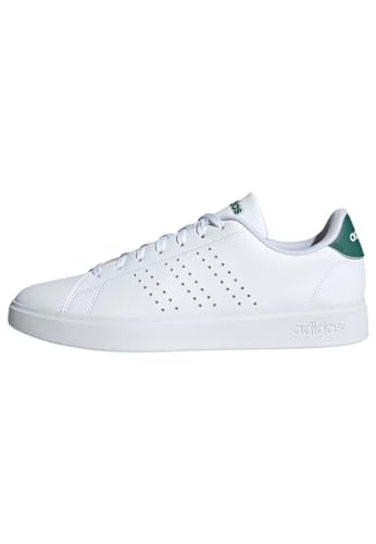 adidas Herren Advantage 2.0 Shoes, Cloud White/Core Black/Green, 43 1/3 EU