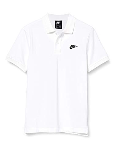 Nike Herren Sportswear Polo Poloshirt, White/Black, L
