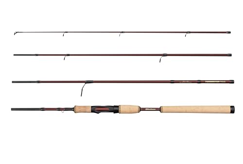 Abu Garcia Tormentor2 Reise-Spinnrute, leichte Angelrute mit 24T Carbon Blank, Korkgriff, kompaktes Design für Reisende Angler, Süß- und Salzwasser Raubfische, 2.74m 15-45g