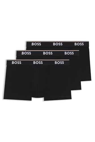 BOSS Hugo Herren Trunk 3p Co/EL Boxershorts, New - Black1, L