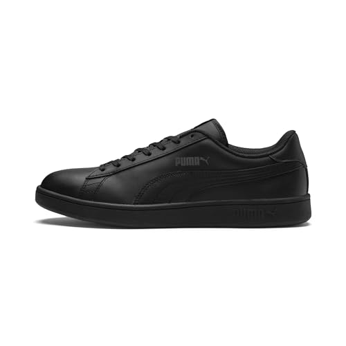 PUMA Unisex Puma Smash v2 L Low-Top, Puma Black-Puma Black, 44 EU