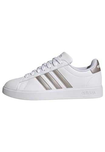 Adidas Damen Grand Court Cloudfoam Lifestyle Court Comfort Shoes, Cloud White/Platinum Metallic/Platinum Metallic, 41 1/3 EU
