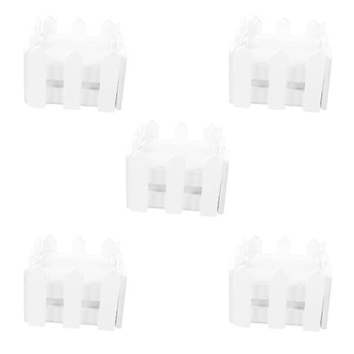 Kliplinc 5 St¨¹ck Mini-T?pfe, Wei?e Pflanzgef??e, Winzige Pflanzenhalter, Blumenarrangement Aus Schaumstoff