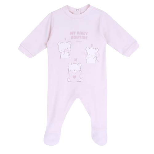 Chicco Unisex Baby Overall mit Klappenöffnung Bottone, Rose, 3 Monate