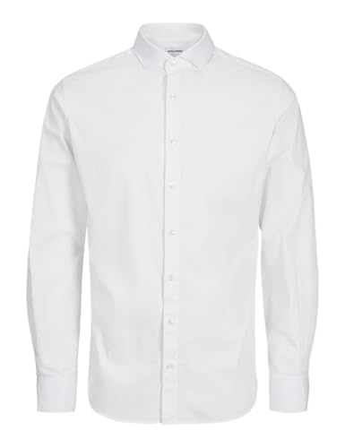 JACK & JONES JPRBLAJAXON Stretch Shirt L/S NOOS, Weiß,S