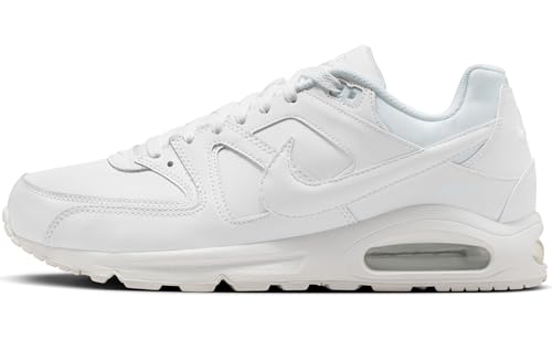 Nike Herren Air Max Command Leather Sneakers, Weiß (White/White-Metallic Silver), 45 EU