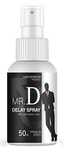 Saint Nutrition Mr. D - Delay Spray für den Mann - hochdosiert mit Sofortwirkung, Verzögerungsspray extra stark - Abgestimmt auf die Bedürfnisse für Männer - 50ml für maximale Leistung
