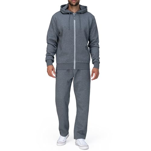 Basisstoff Laufforest Herren Jogging Anzug Dunkelgrau Gr. M