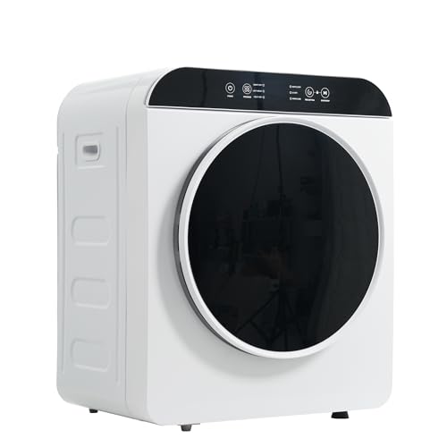 Wäschetrockner 3kg (4,5kg), 830W, 6 Programme, UV-Sterilisation, Hochtemperatur-Sterilisation, Timer 10-180 Min, Kindersicherung, Wandmontierbar, Energieklasse G, Weiß