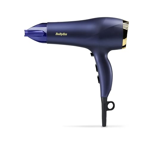 BaByliss Haartrockner Midnight Luxe – Leistungsstarker 2300W Föhn, Anti-Frizz Ionen-Technologie, schnelles Trocknen, professionell und leicht, 3 Heizstufen & 2 Geschwindigkeitsstufen, 5781PE