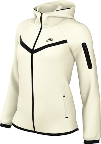 Nike Sportswear Tech Fleece Windrunner Kapuzenjacke Für Damen, Sail/Black, HV6747-133, M