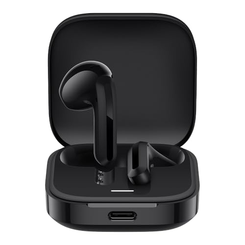 Xiaomi Redmi Buds 6 Active – In-Ear Kopfhörer, Bluetooth 5.4, bis zu 30 Stunden Akkulaufzeit, 14.2mm dynamischer Treiber, IPX4 Wasserschutz, Telefonat Rauschunterdrückung, Schwarz