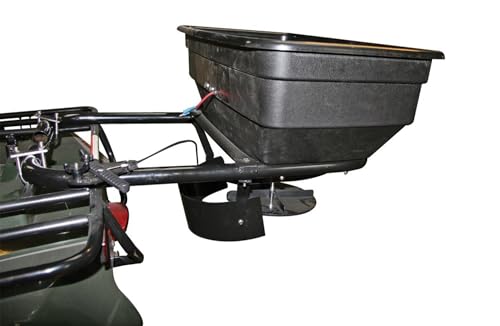 P. Lindberg Zentrifugalstreuer, elektrischer Saatstreuer für Quad, ATV und Rasentraktor – Düngerstreuer mit 3–12 m Streubreite und 57L Volumen, 12-V Motor – inkl. Regenabdeckung