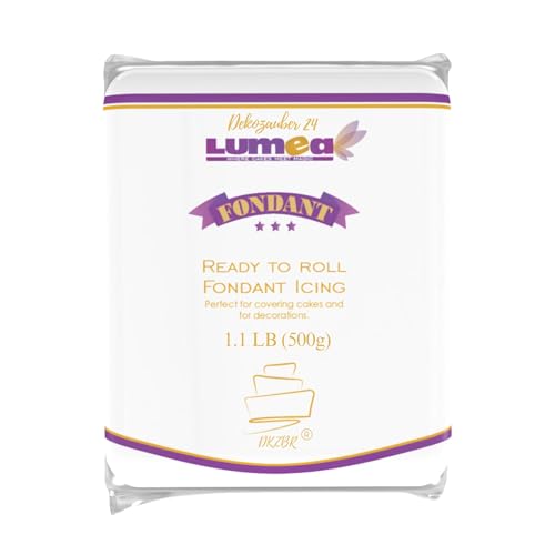 Dekozauber24 Premium Fondant weiß, 500g, für Torten, Kuchen und Figuren, glutenfrei, weißes Rollfondant zum Ausrollen, weich und biegsam, essbare weisse Tortendeko