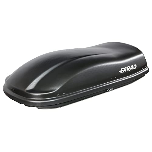 Farad Marlin Dachbox 400L schwarz - Doppelter Seitenöffner, TÜV-GS Zulassung, 5 Jahre Garantie - 3-Punkt-Zentralverriegelung mit Sicherheitsschlüssel