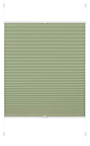 GARDINIA EASYFIX Plissee Greta zum Klemmen, Blickdichtes Faltrollo, Alle Montage-Teile inklusive, Mintgrün, 90 x 130 cm (BxH)