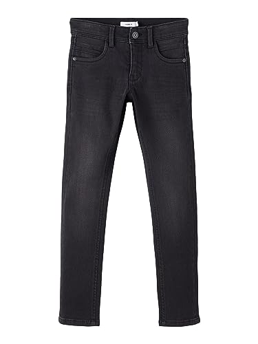 NAME IT Jungen Nkmsilas Dnmtax Pant Noos Hose, Black Denim, 140 EU